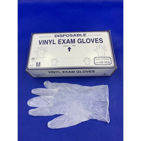 White Vinyl Glove